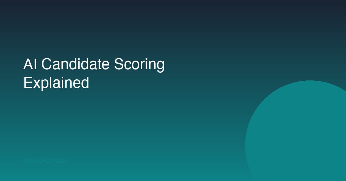 AI Candidate Scoring Explained: How Match Scores Actually Work